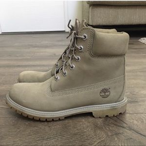 Gray timberland boots